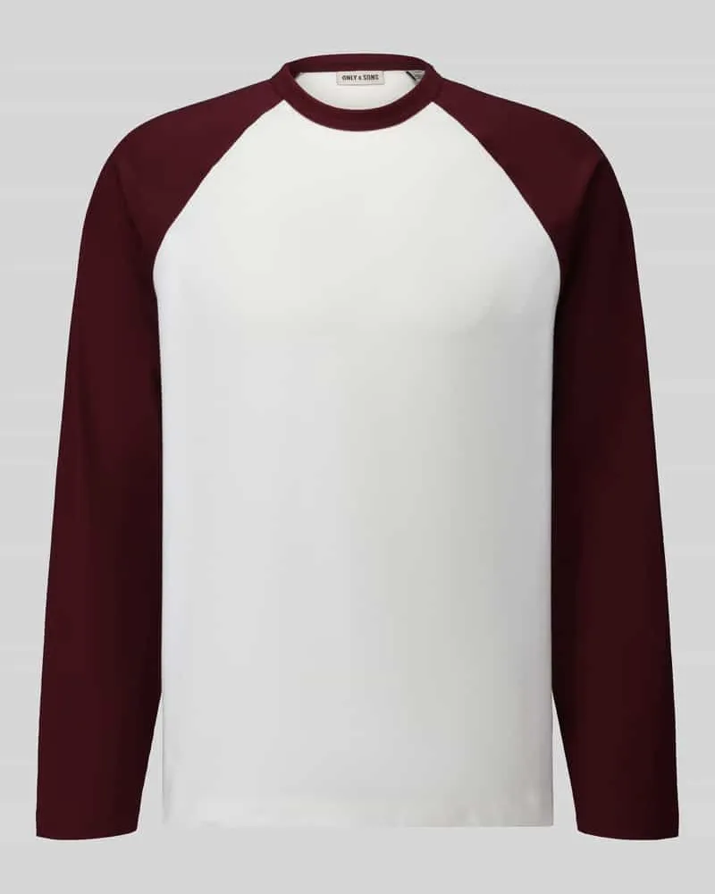 Only & Sons Relaxed Fit Longsleeve aus reiner Baumwolle Modell 'HEATON Offwhite