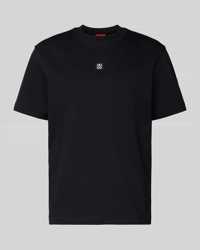 HUGO BOSS Regular Fit T-Shirt mit Baumwoll-Anteil Modell 'DILANSO Black