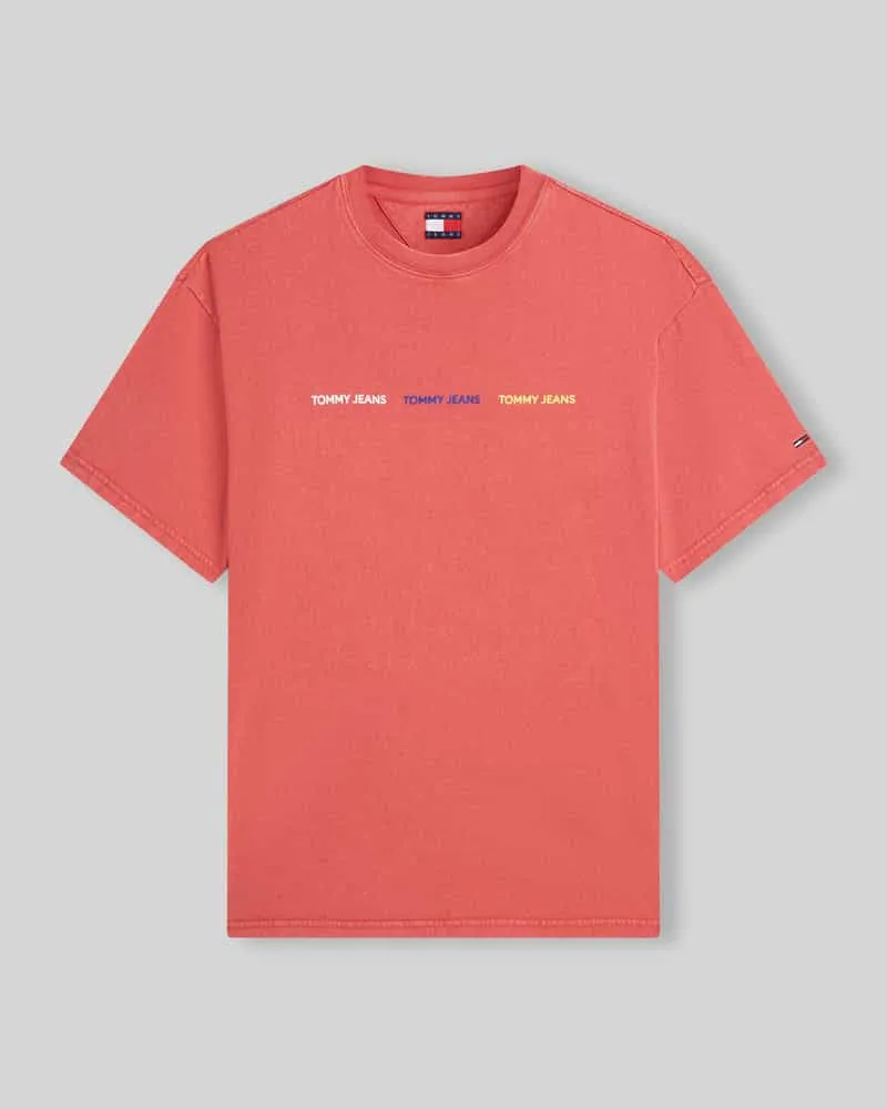 Tommy Hilfiger Relaxed Fit T-Shirt aus reiner Baumwolle Rot