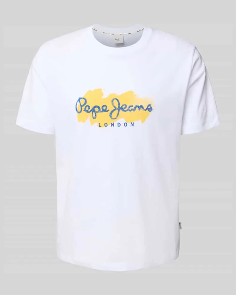 Pepe Jeans Regular Fit T-Shirt aus reiner Baumwolle Modell 'MILTON 
