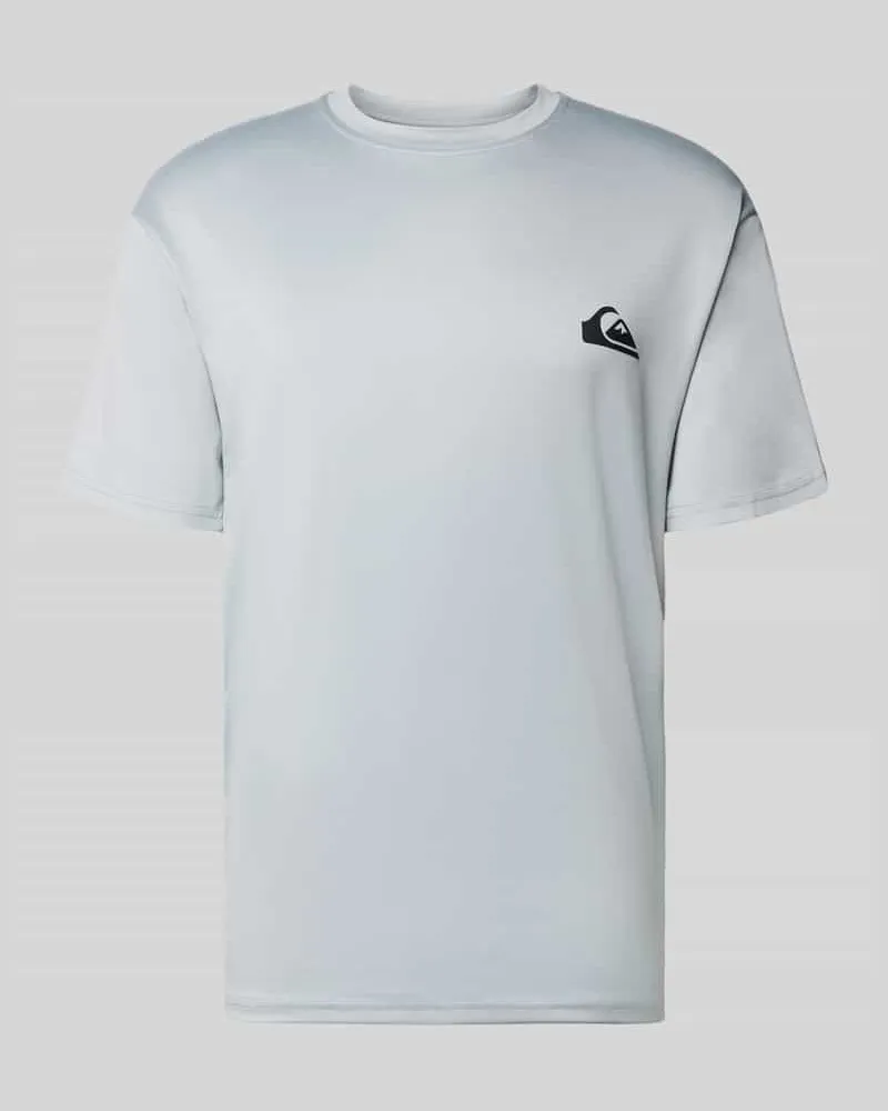 Quiksilver T-Shirt mit Rundhalsausschnitt und Logo Hellgrau