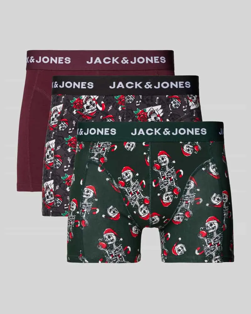 Jack & Jones Trunks mit elastischem Logo-Bund im 3er-Pack 