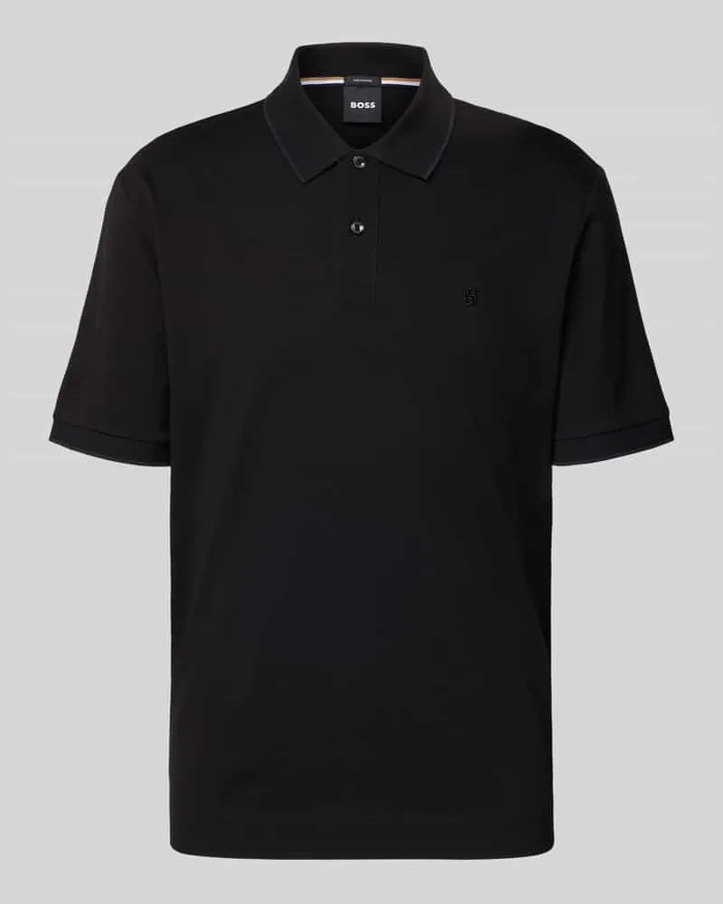 HUGO BOSS Regular Fit Poloshirt aus reiner Baumwolle Modell 'C-PARRIS Black