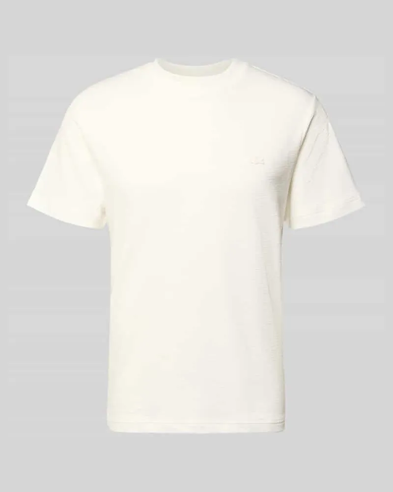 Lacoste Regular Fit T-Shirt aus reiner Baumwolle Offwhite