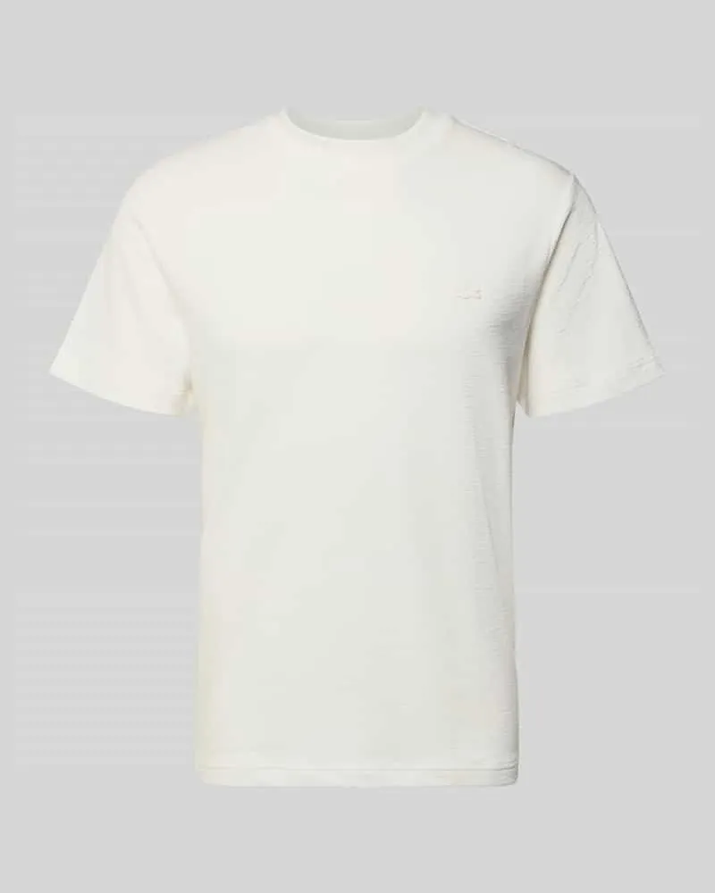 Lacoste Regular Fit T-Shirt aus reiner Baumwolle Offwhite
