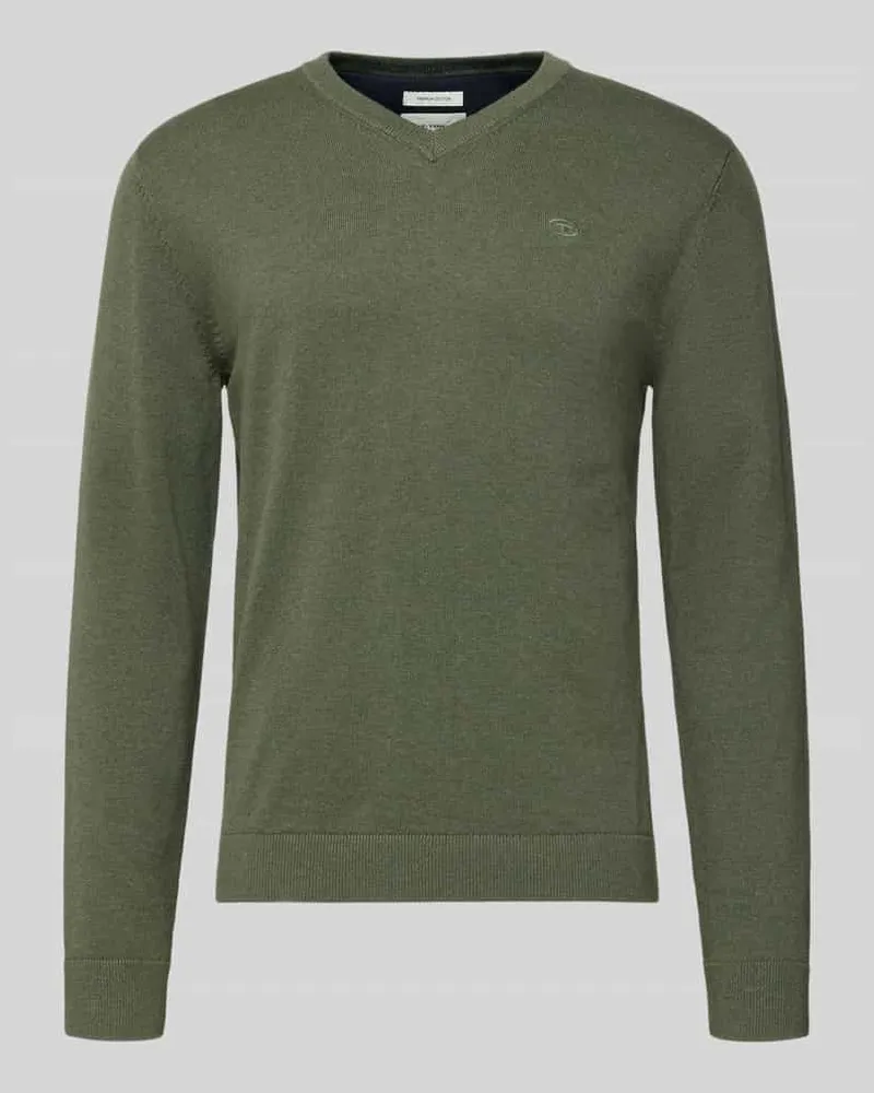 Tom Tailor Regular Fit Pullover aus reiner Baumwolle Oliv
