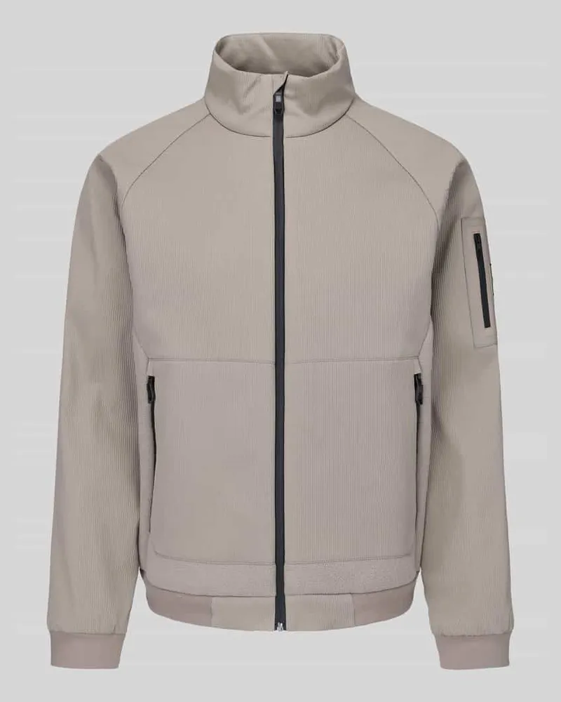 HUGO BOSS Regular Fit Jacke aus Polyester mit Cord- und Fleece-Partien Sand