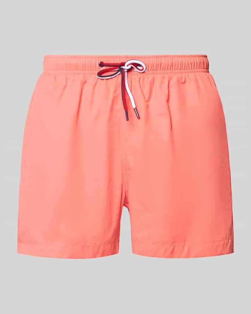 McNeal Badehose mit elastischem Bund und Tunnelzug Hellrot