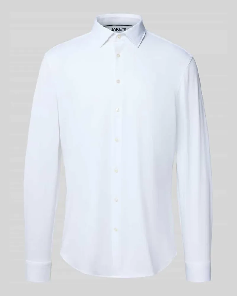 JAKE*S Slim Fit Business-Hemd mit Kentkragen 