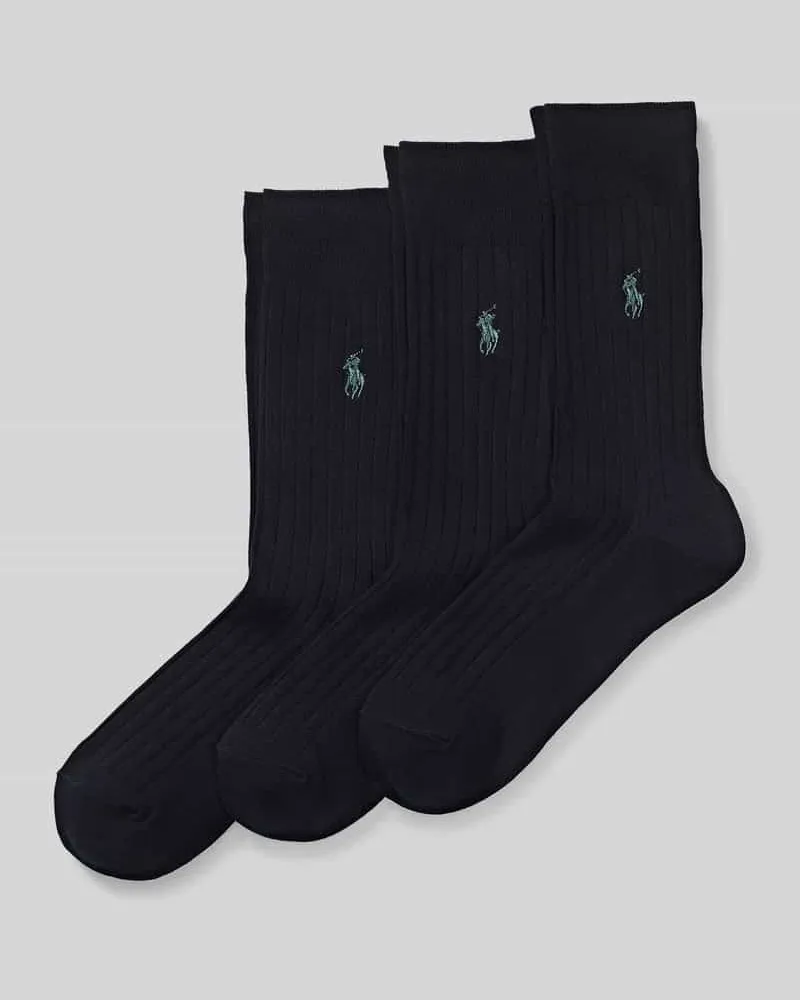 Ralph Lauren Socken mit Logo-Stitching im 3-er-Pack Black