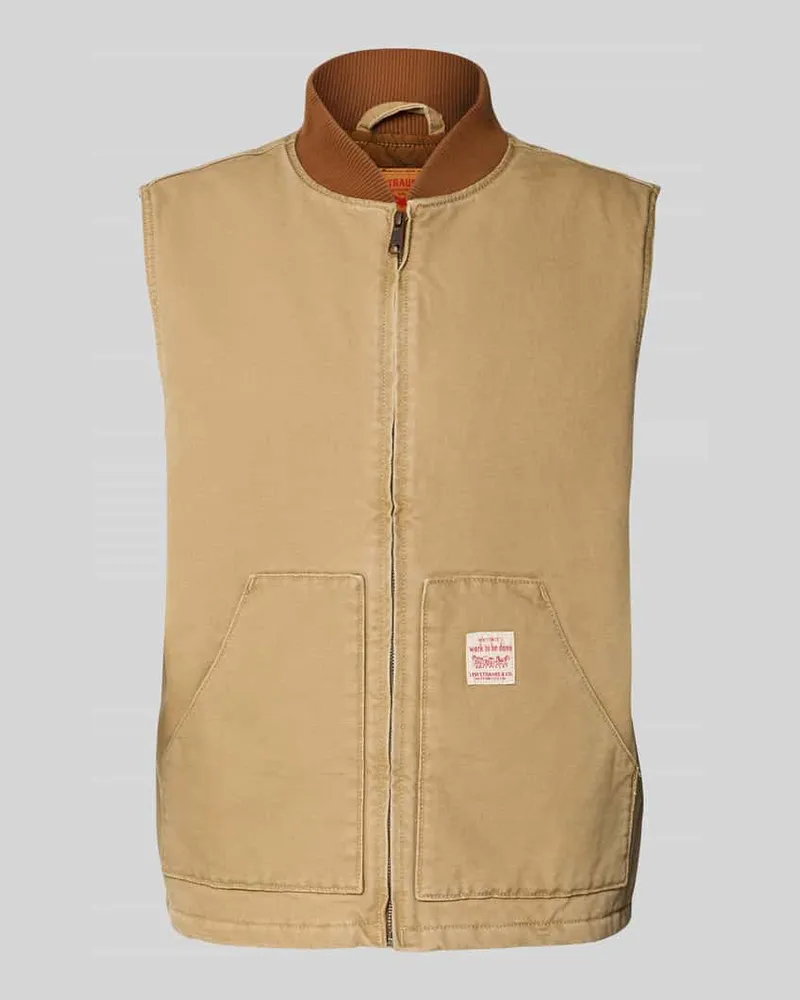 Levi's Relaxed Fit Weste aus reiner Baumwolle Modell 'SANSOME Beige