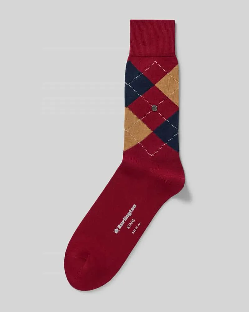 Burlington Socken aus Baumwoll-Mix Modell 'King Bordeaux