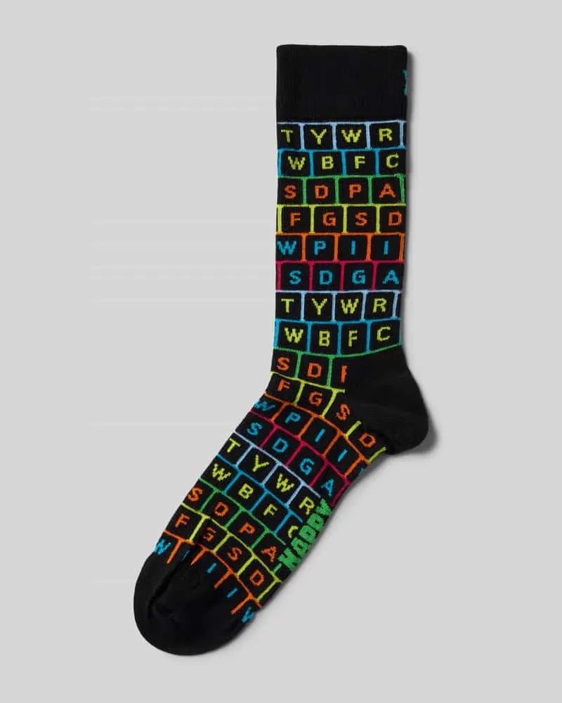 Happy Socks Socken mit Motiv-Stitching Modell 'KEYBOARD 