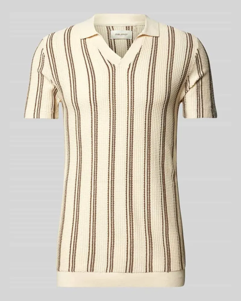 Blend Slim Fit Poloshirt mit gerippten Abschlüssen Modell 'BHAMOS 