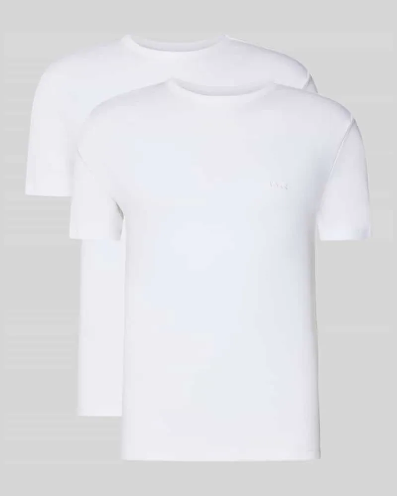 HUGO BOSS Regular Fit T-Shirt Set aus reiner Baumwolle in 2er-Pack Weiss