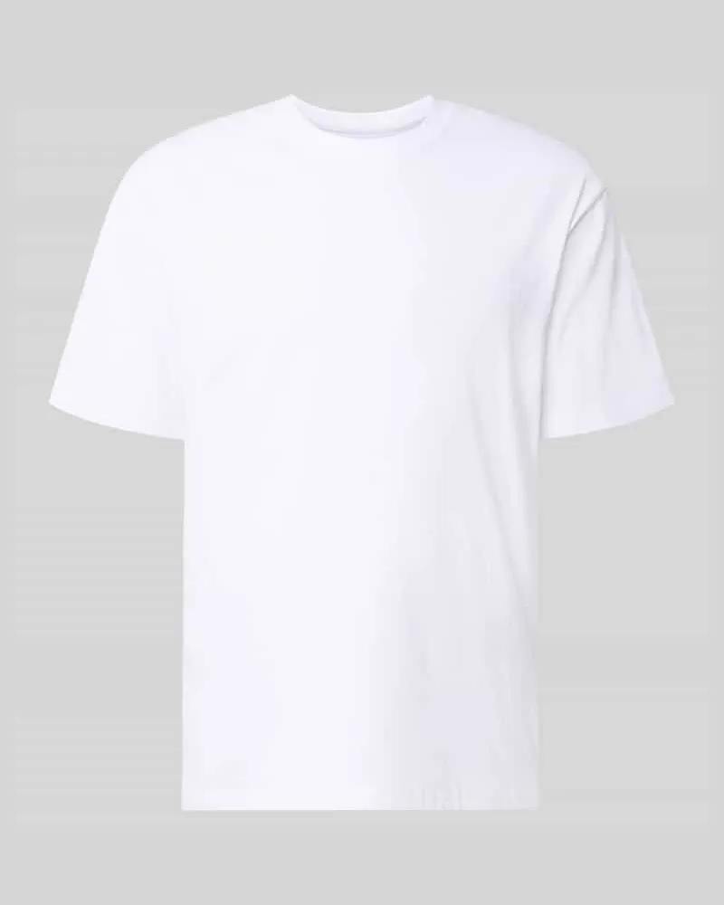 Jack & Jones Regular Fit T-Shirt mit Rundhalsausschnitt Weiss