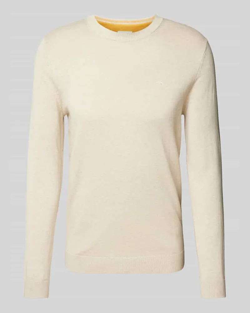 Tom Tailor Pullover mit Rundhalsausschnitt aus reiner Baumwolle 