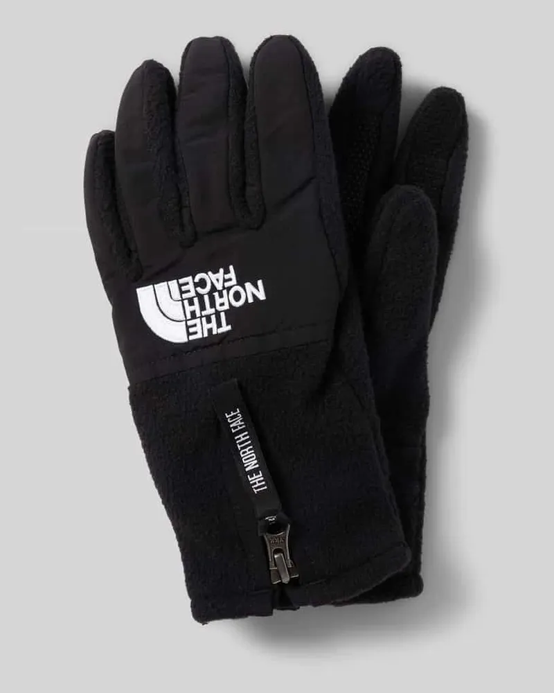The North Face Handschuhe aus Fleece mit Label-Stitching und Reißverschluss Black