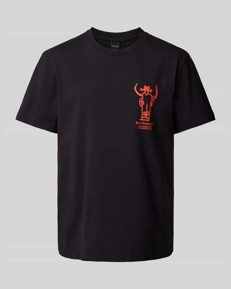 Deus Ex Machina T-Shirt mit Label-Print Modell 'Showdown 
