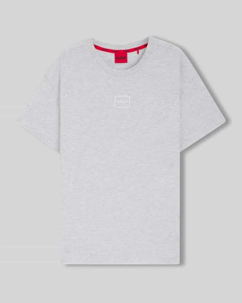 HUGO BOSS Regular Fit T-Shirt aus Baumwoll-Mix Modell 'LAZE T-SHIRT Hellgrau