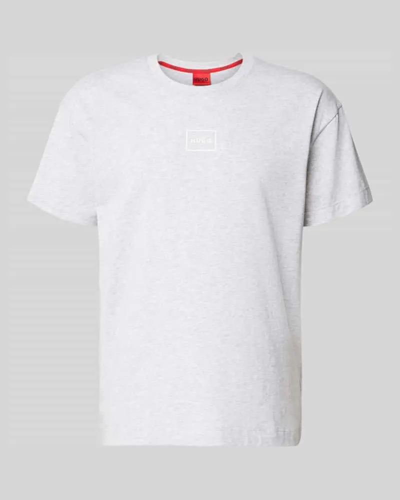 HUGO BOSS Regular Fit T-Shirt aus Baumwoll-Mix Modell 'LAZE T-SHIRT Hellgrau