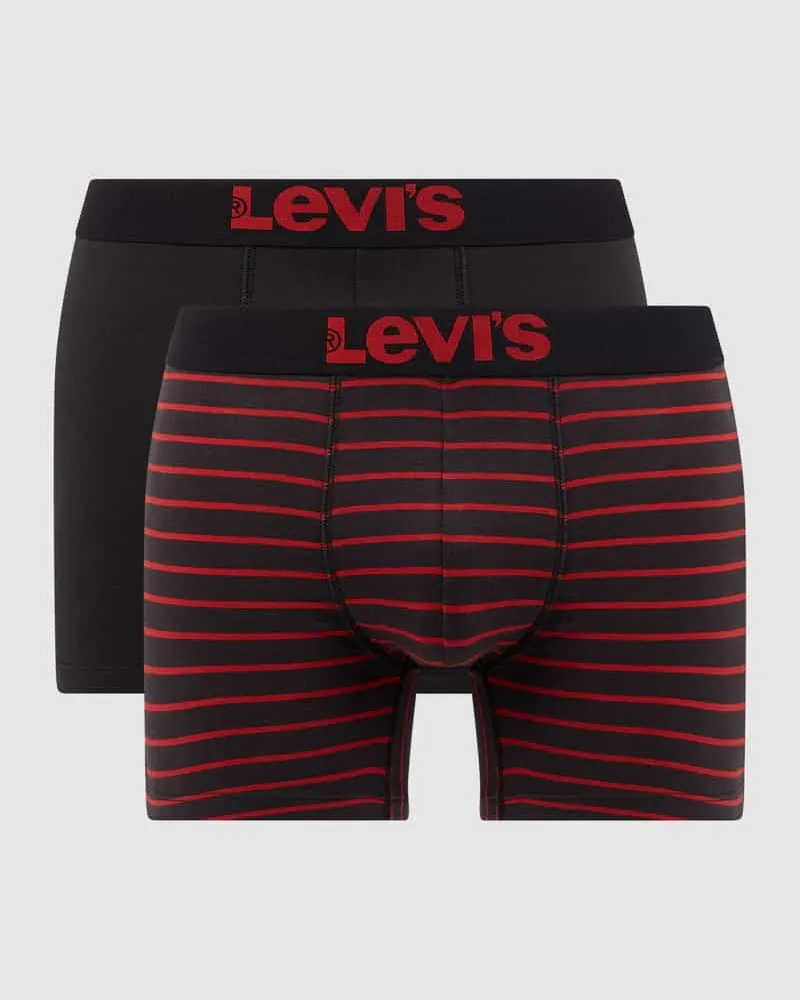 Levi's Trunks mit Stretch-Anteil im 2er-Pack Rot