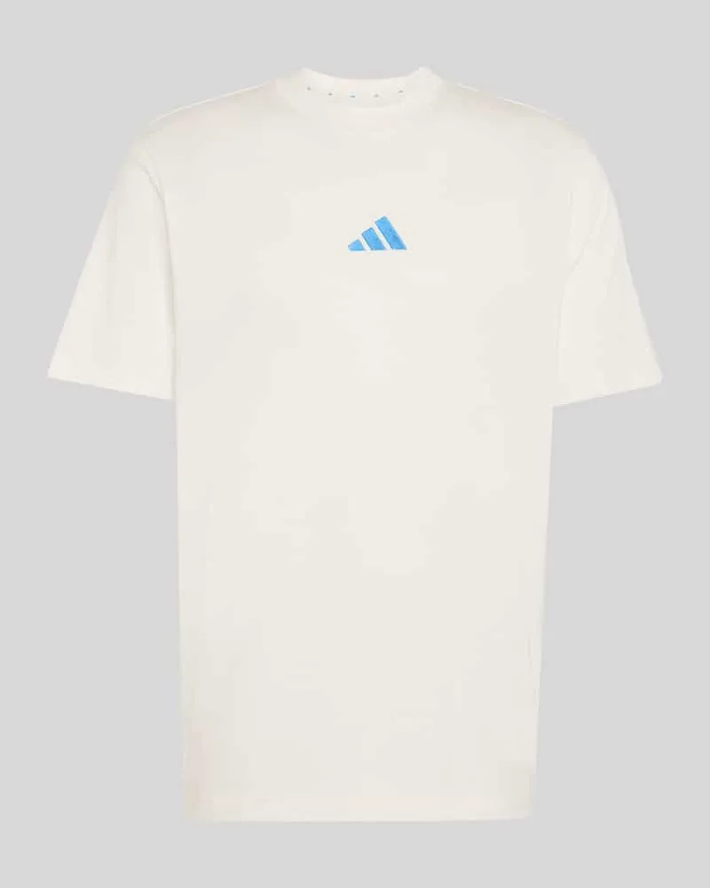 adidas Regular Fit T-Shirt aus reiner Baumwolle Offwhite