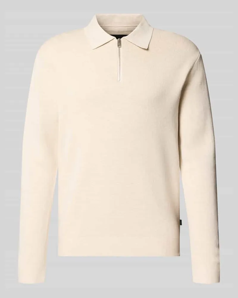 Jack & Jones Regular Fit Strickpullover aus reiner Baumwolle Modell 'LAMILANO Offwhite