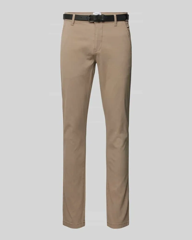 Lindbergh Regular Fit Chino mit Gürtel 