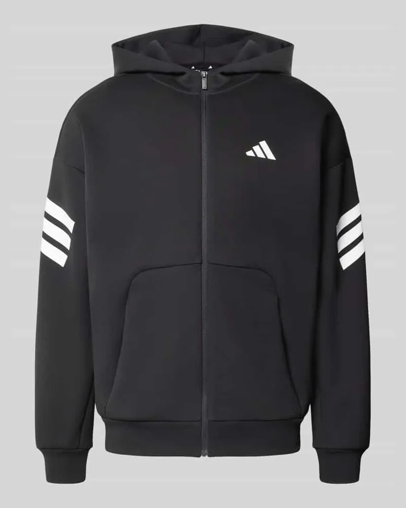 adidas Regular Fit Sweatjacke mit Känguru-Tasche Black
