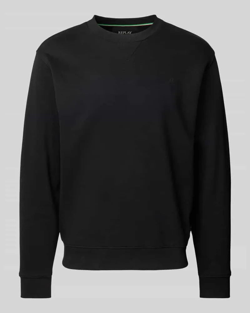 Replay Sweatshirt mit gerippten Abschlüssen 
