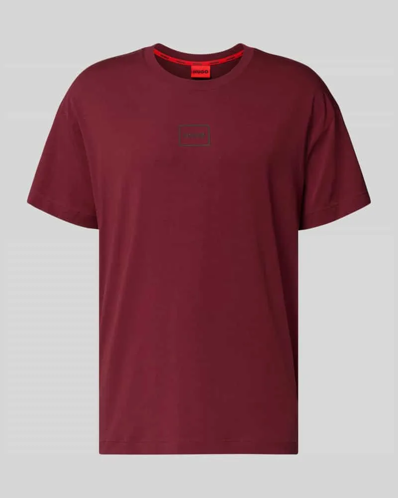 HUGO BOSS Relaxed Fit T-Shirt aus Baumwoll-Mix Modell 'LAZE Bordeaux