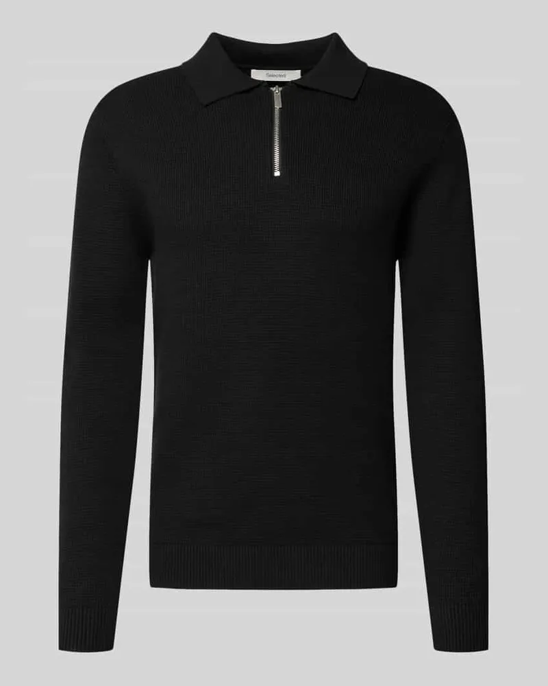 Selected Homme Regular Fit Strickpullover aus Bio-Baumwolle Modell 'DANE Black