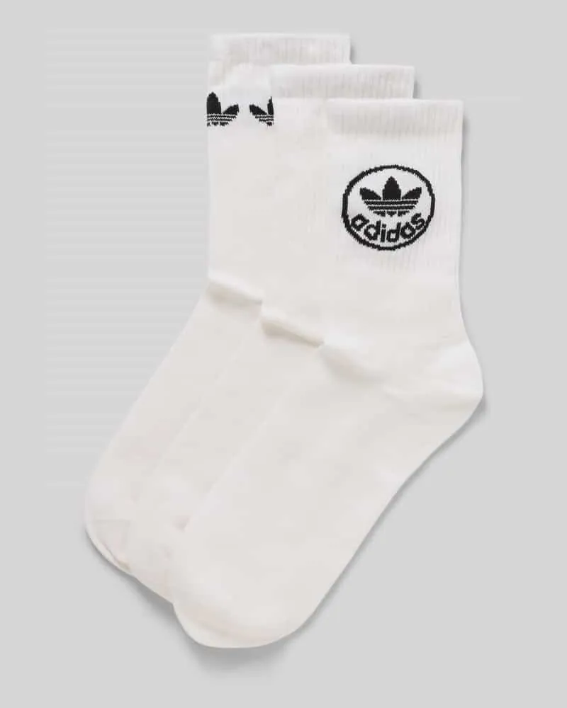 adidas Socken mit Label-Print im 3er-Pack Weiss