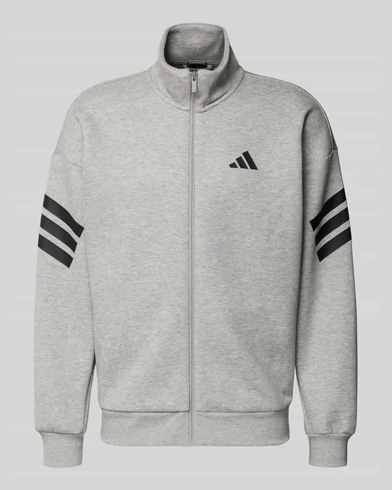adidas Sweatjacke mit Reißverschluss Mittelgrau