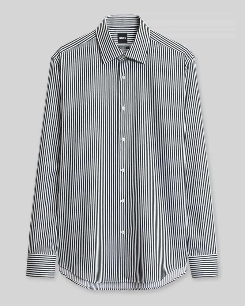 HUGO BOSS Regular Fit Businesshemd mit Kentkragen Gruen