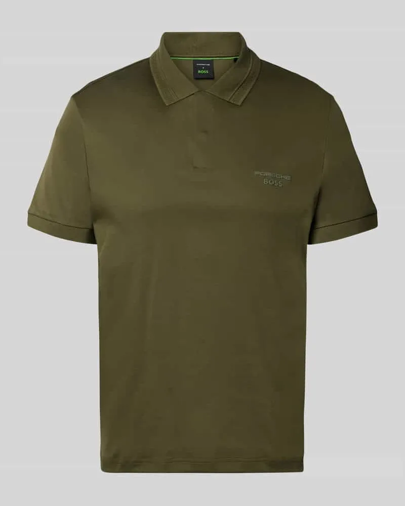 HUGO BOSS Regular Fit Poloshirt aus reiner Baumwolle Modell ' PS Spirit 70 Plk Oliv