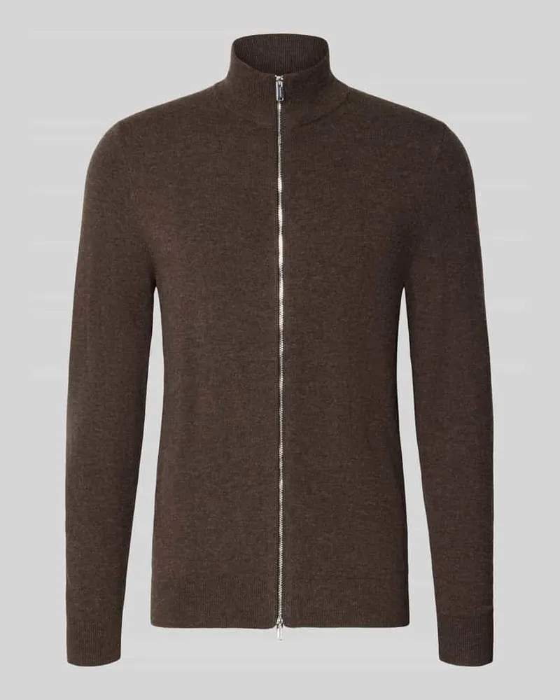 Profuomo Jacke aus Baumwoll-Mix in Strick-Optik Beige