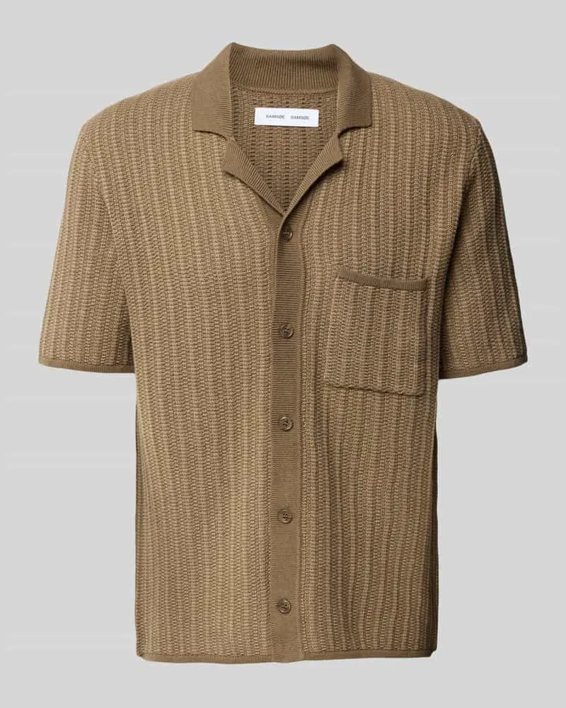 Samsøe & Samsøe Relaxed Fit Freizeithemd aus Baumwoll-Woll-Mix Modell 'SARHYS Dunkelgruen