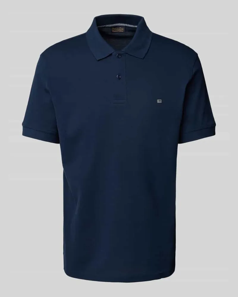Christian Berg Poloshirt mit Logo-Stitching 