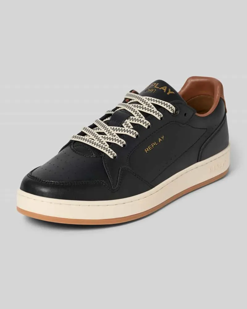 Replay Ledersneaker mit Label-Details Modell 'SMASH CHOICE 