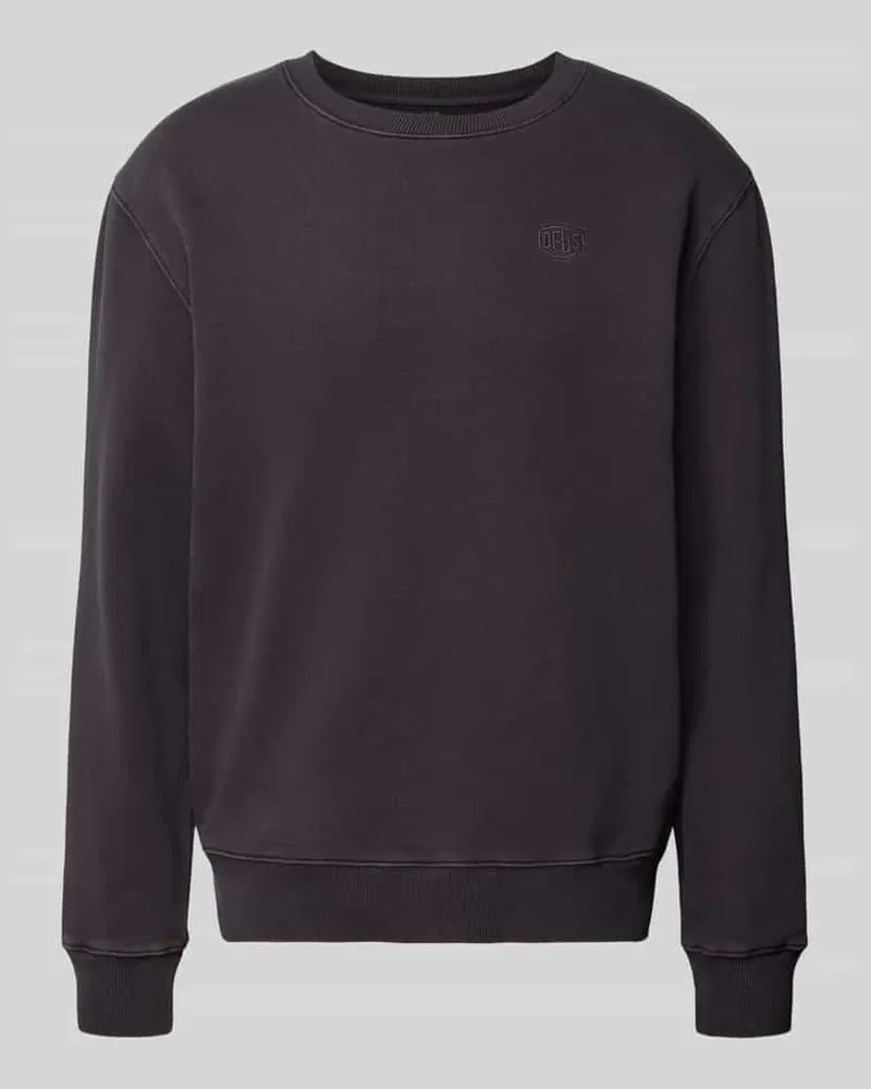 Deus Ex Machina Sweatshirt mit Label-Stitching und Rundhalsausschnitt Black