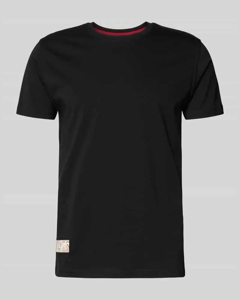 Alpha Industries T-Shirt mit Label-Patch Modell 'Camo Black
