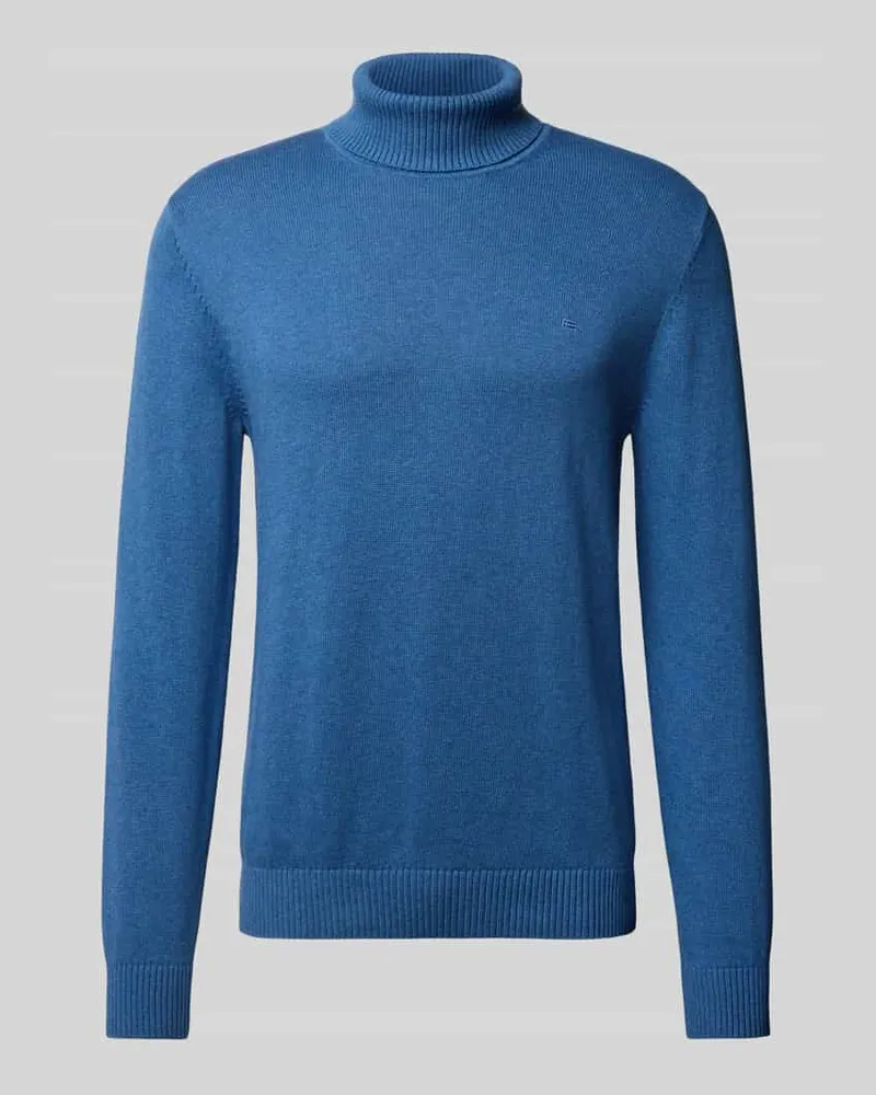 Christian Berg Slim Fit Pullover mit Woll-Anteil in Strick-Optik 