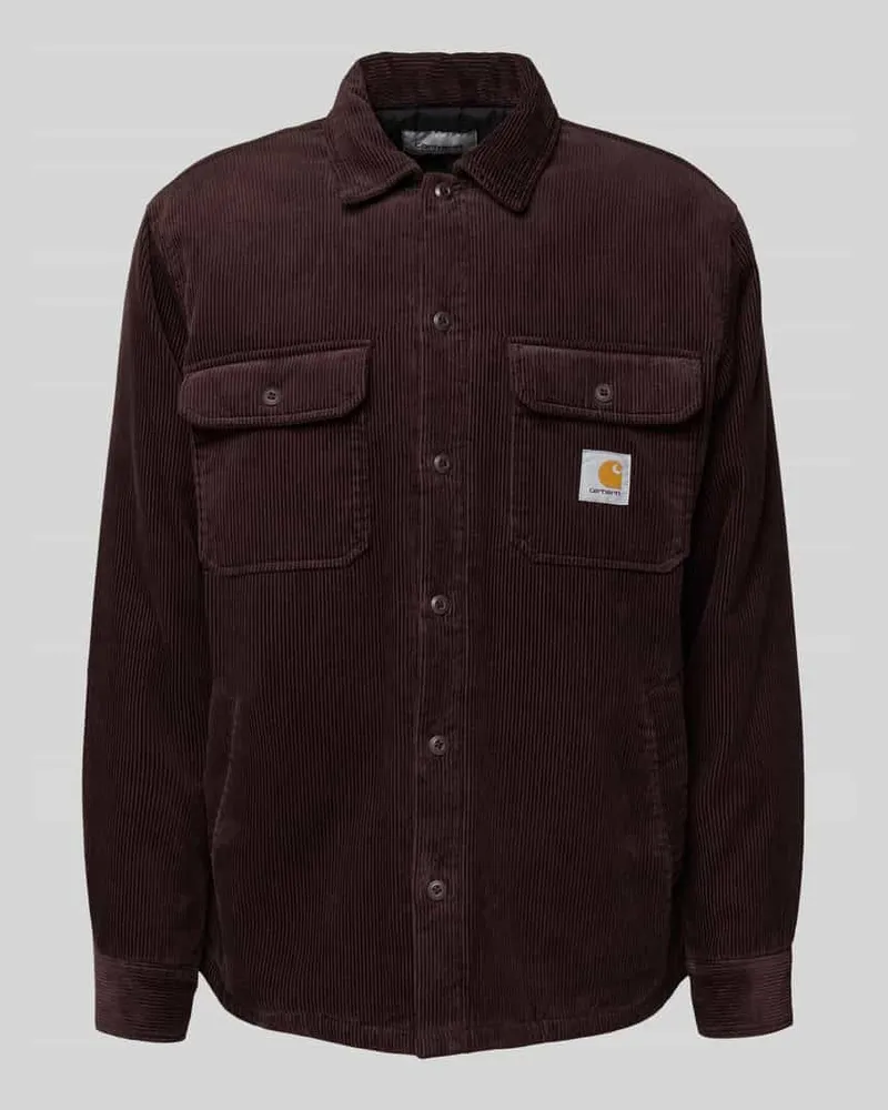 Carhartt WIP Regular Fit Hemdjacke mit Brusttaschen Modell 'WHITSOME Dunkelrot