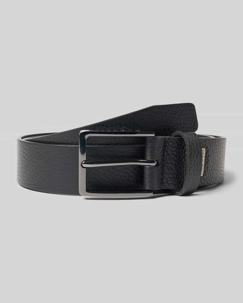 Bugatti Gürtel aus Leder mit Dornschließe Black