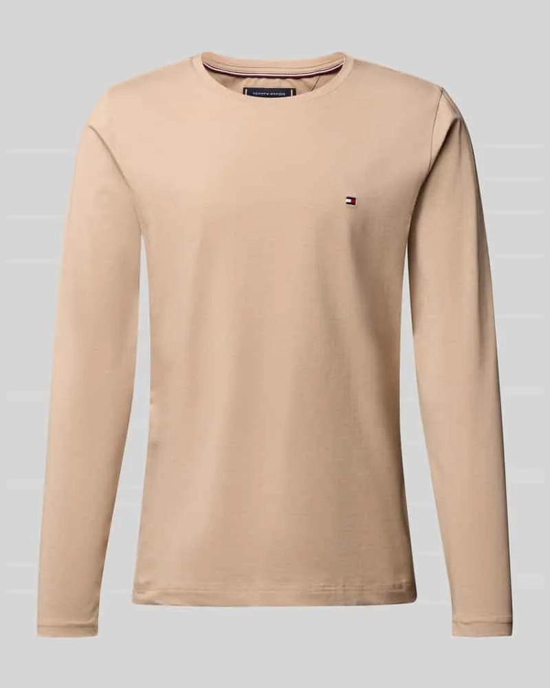Tommy Hilfiger Slim Fit T-Shirt aus Baumwoll-Mix Beige