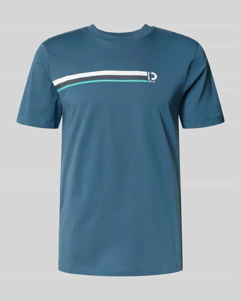 Tom Tailor Regular Fit T-Shirt aus reiner Baumwolle Blau