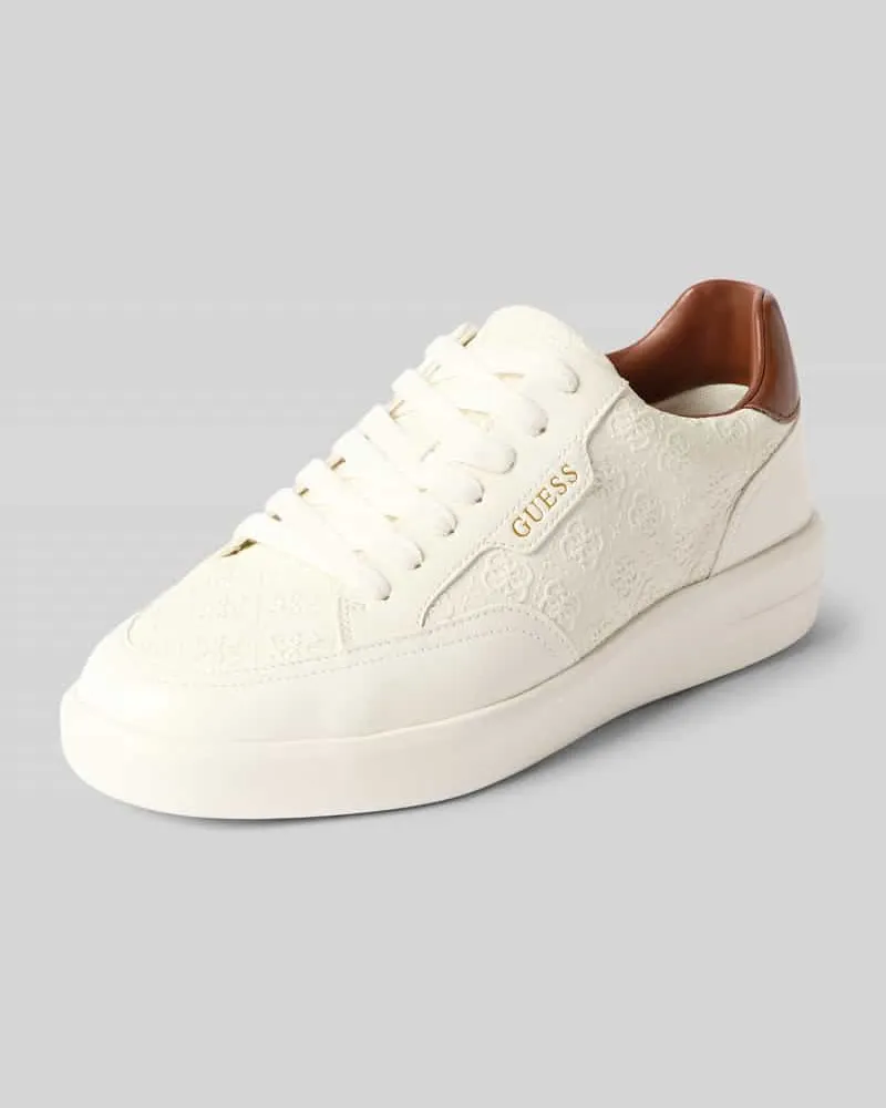 Guess Sneaker mit Strukturmuster Modell 'YUJEN2 Weiss