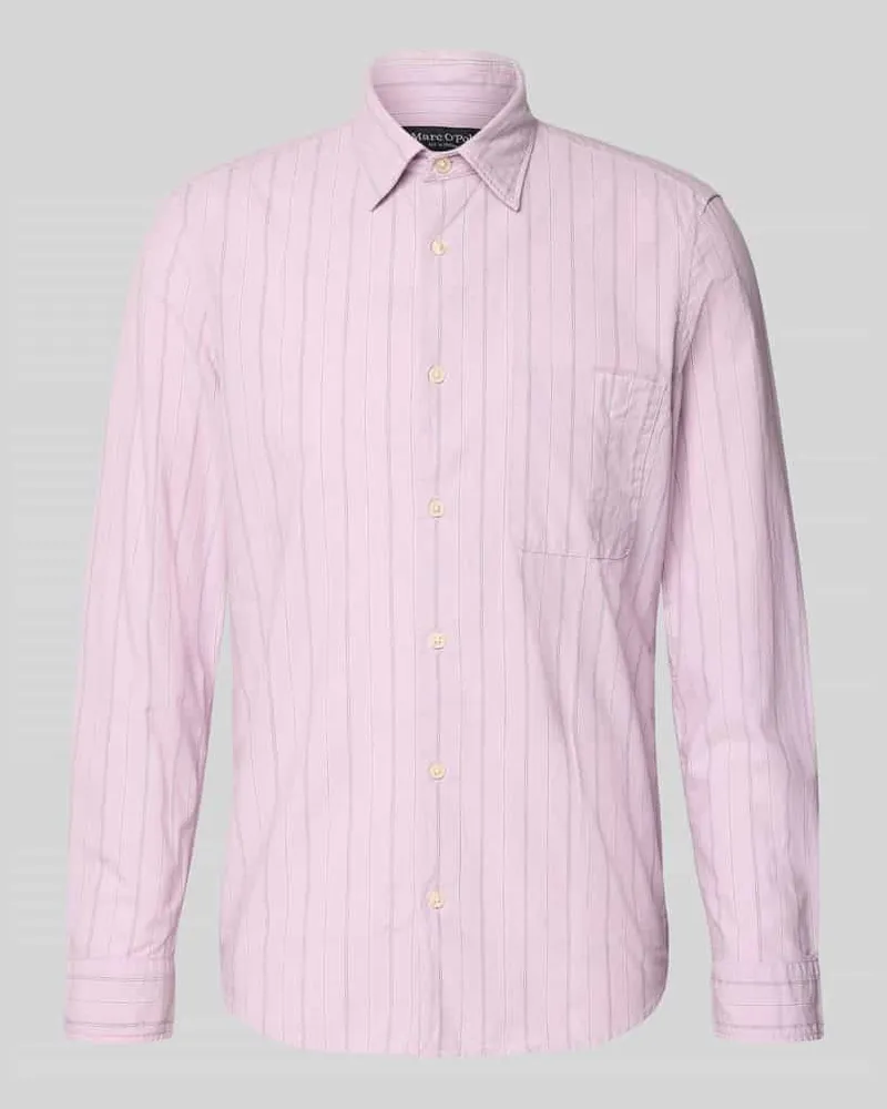 Marc O'Polo Shaped Fit Freizeithemd aus Baumwoll-Mix Rosa